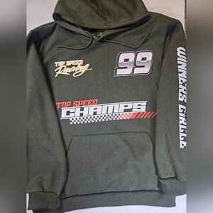 Mens Racing‎ Hoodie XL Green RGSTR Graphic Hooded Sweatshirt Winter Activewear